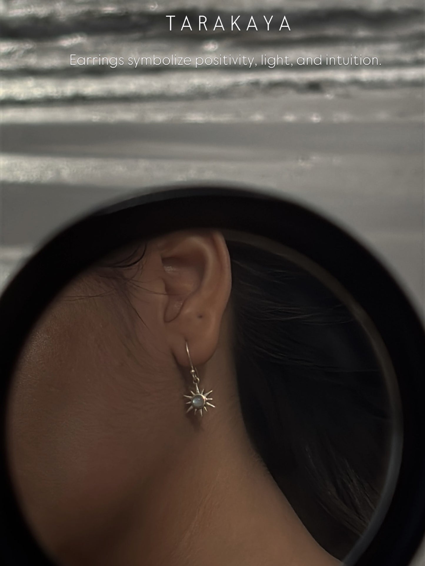 925 Sterling Silver Moonstone Sunshine Earrings