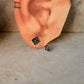925 Sterling Silver Antique Plain Oxidised Boho Studs Earrings