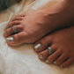 925 sterling silver tribal dot design toe ring