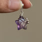 925 Sterling Silver Amethyst Star Wire Wrapped Handcrafted Pendant