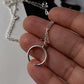 925 Silver Crescent Moon Pendant Necklace