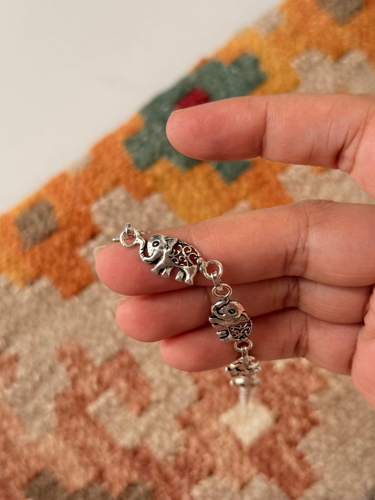 925 Sterling Silver Elephant Bracelet