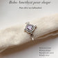Silver Boho Ring Featuring Pear-Cut Amethyst Stone