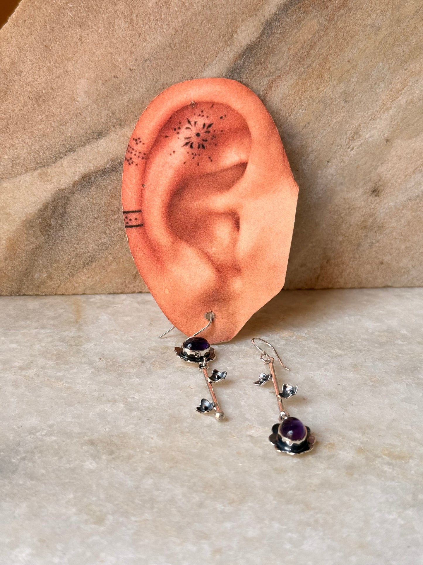 925 Sterling Silver Amethyst Forest Enchantments Mix Match Earrings