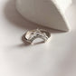 Chic Boho Crown Stack Ring in Silver