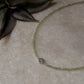 925 Sterling Silver Peridot 2mm Floral Charm Necklace