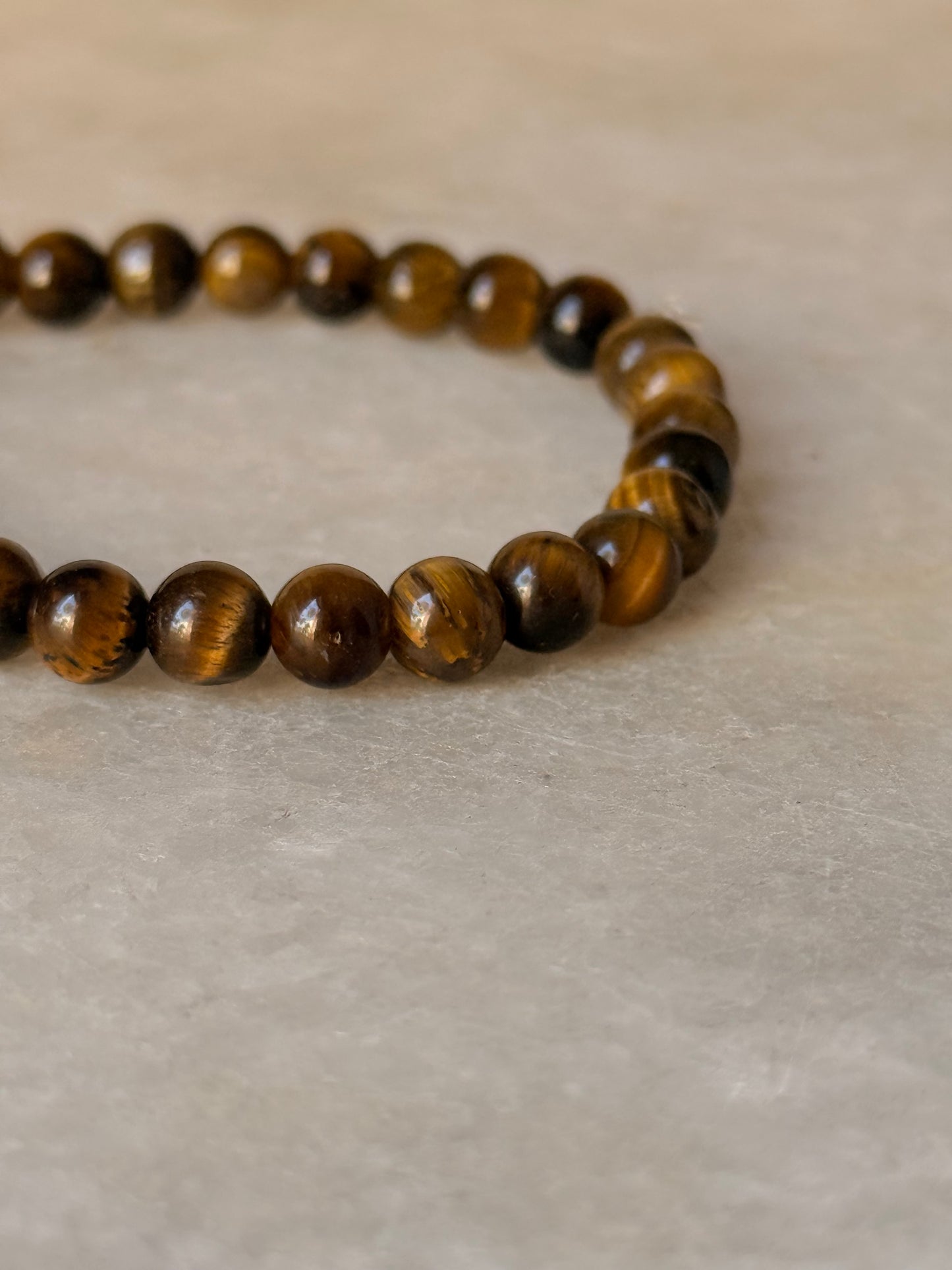 Natural Crystal Tiger Eye Round 6MM Bracelet