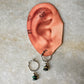 925 Sterling Silver Kingsman Turquoise With Silver Balls Tribal Handcrafted Italian Hoops