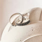 Sterling silver toe ring with engraved V design