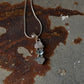 925 Sterling Silver Blue Topaz, Moonstone Raw Cluster Handcrafted One of a Kind Pendant