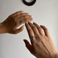 Charming Molten Leaf Silver Ring for a Boho-Chic Look