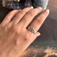 Sterling Silver Ring with Pink Tourmaline and Forest Motif