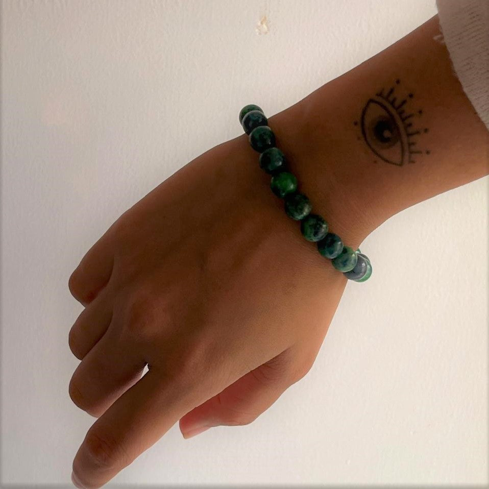 Genuine Azurite 8MM Crystal Bracelet