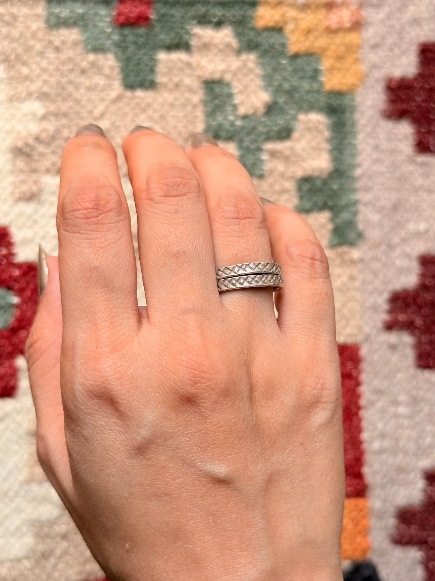 925 Sterling Silver Bohemian Hill Tribe Handcrafted Adjustable Ring