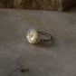 925 Sterling Silver Mother of Pearl Moon Face Wire Wrapped Handcrafted Ring