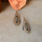 925 Sterling Silver Tribal Hill Tribe Handcrafted Rawa Hook Earrings