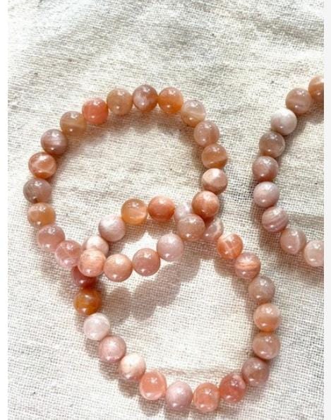 Genuine Sunstone 8MM Crystal Bracelet