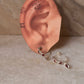 925 Sterling Silver Garnet Half Hoops Earrings