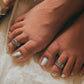 Sleek and elegant tribal Rawa silver toe ring with antique finish.