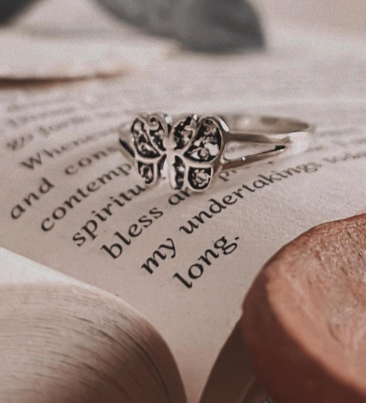 Elegant Titli ring in sterling silver