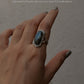 925 Sterling Silver Labradorite Oval Boho Ring