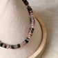 925 Sterling Silver Rhodonite Flat Tube Crystal Silver Balls Bracelet