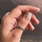 Charming tribal engraved full side band silver ring