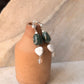 925 Sterling Silver Green Aventurine, Howlite & Clear Quartz Earrings