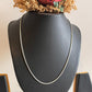 Classic snake chain silver necklace with smooth texture and shine