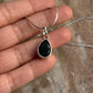 925 Sterling Silver Black Onyx Pear Unisex Pendant