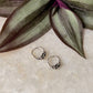 925 Sterling Silver Antique Tiny Second Piercing Hoops - design 5