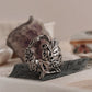 Enchanting fairy in forest silver ring with delicate design