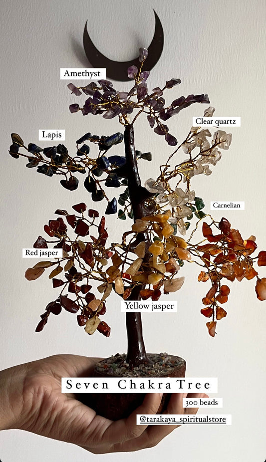 Seven Chakra Healing Crystal Tree Decor