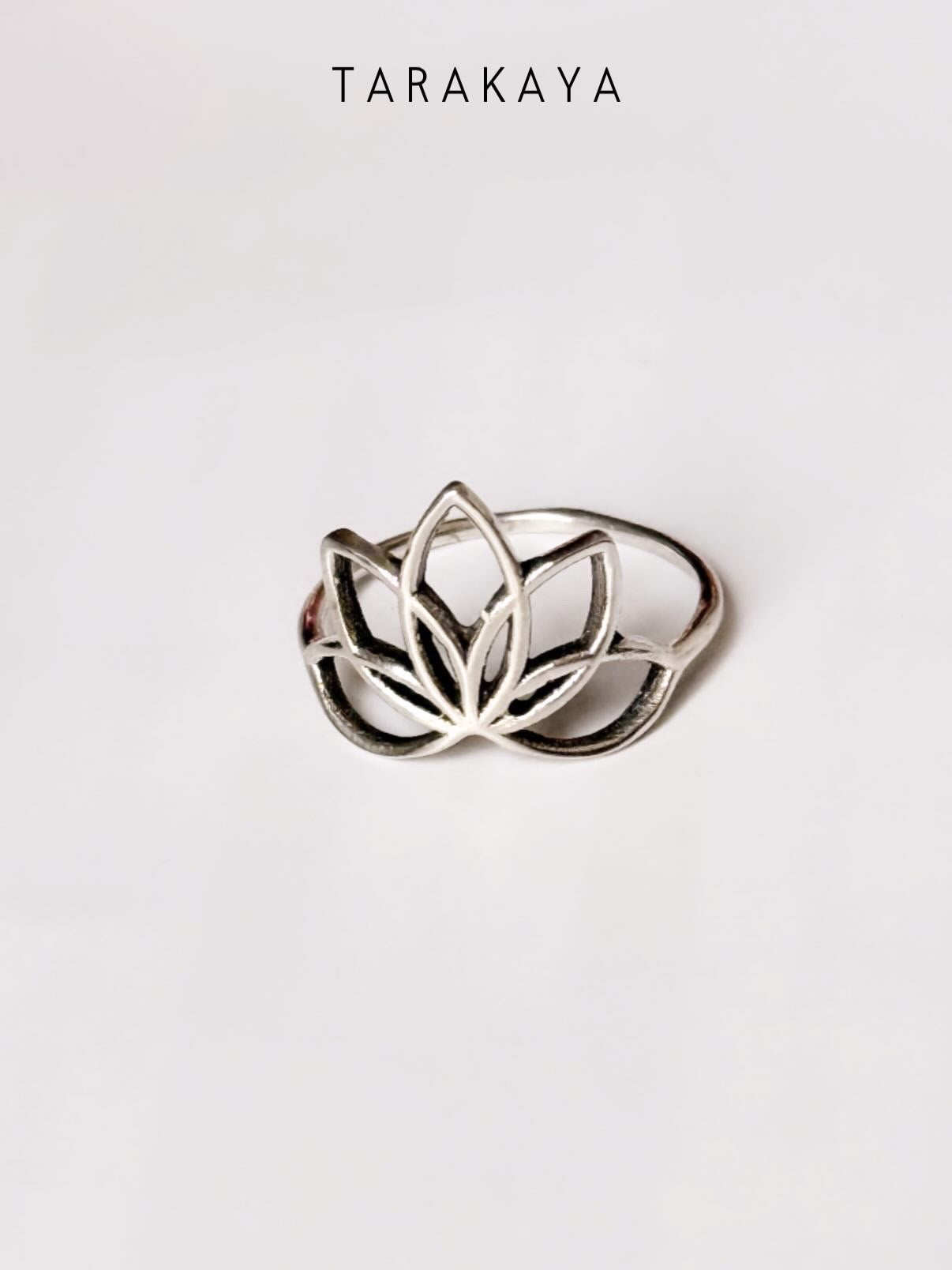 925 Sterling Silver Lotus Ring