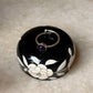 Amethyst Round Tribal Engraved Adjustable 925 Sterling Silver Ring
