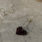 925 Sterling Silver Garnet Heart Beaded Wire Wrapped Handcrafted Love Necklace