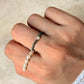 Natural Crystal Stretchy Fresh Water Pearl & Pyrite Pearl Rings