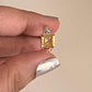 Handcrafted silver ring with a square cut citrine gemstone