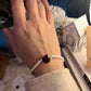 Silver Garnet Heart Bracelet with Pearls for Love