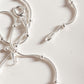 Delicate dot-adorned snake silver chain necklace