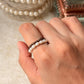 Natural Crystal Stretchy Smokey Quartz 2mm & Fresh Water Pearl Rings