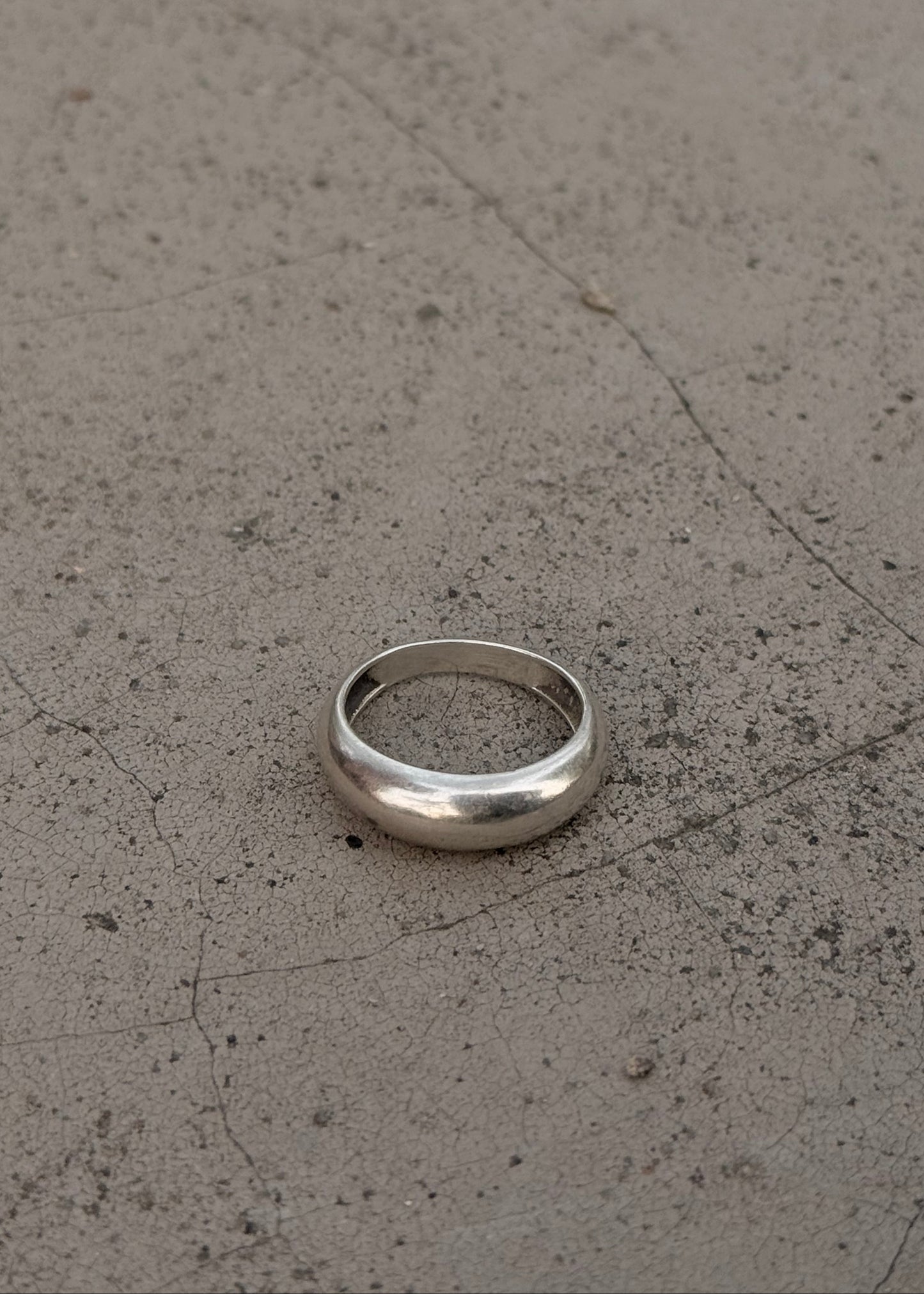 925 Sterling Silver Chunky Hula Dome Ring