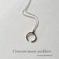 Crescent Moon Necklace in 925 Silver