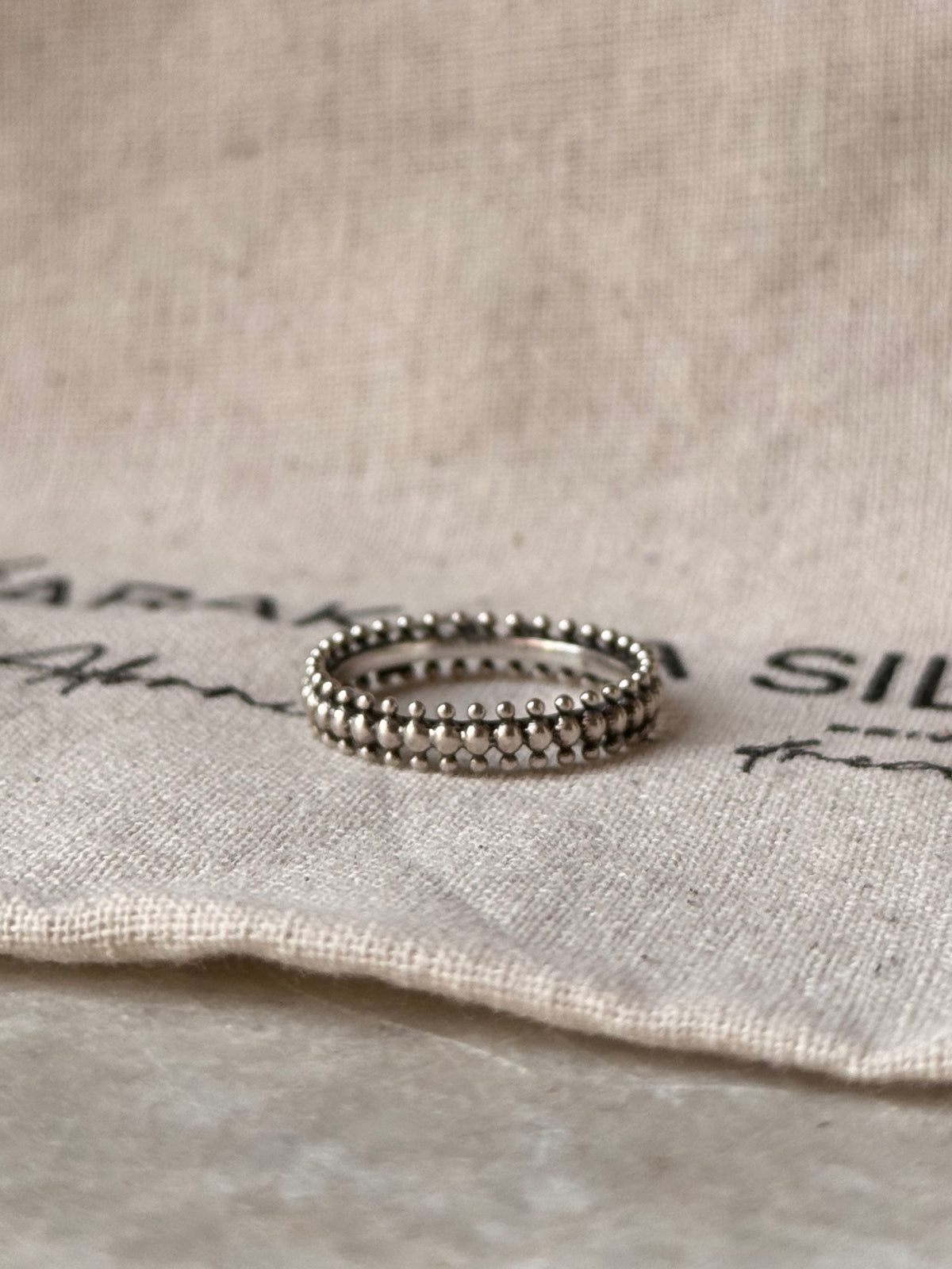 925 Sterling Silver Tribal Triple Rawa Stack Band Ring