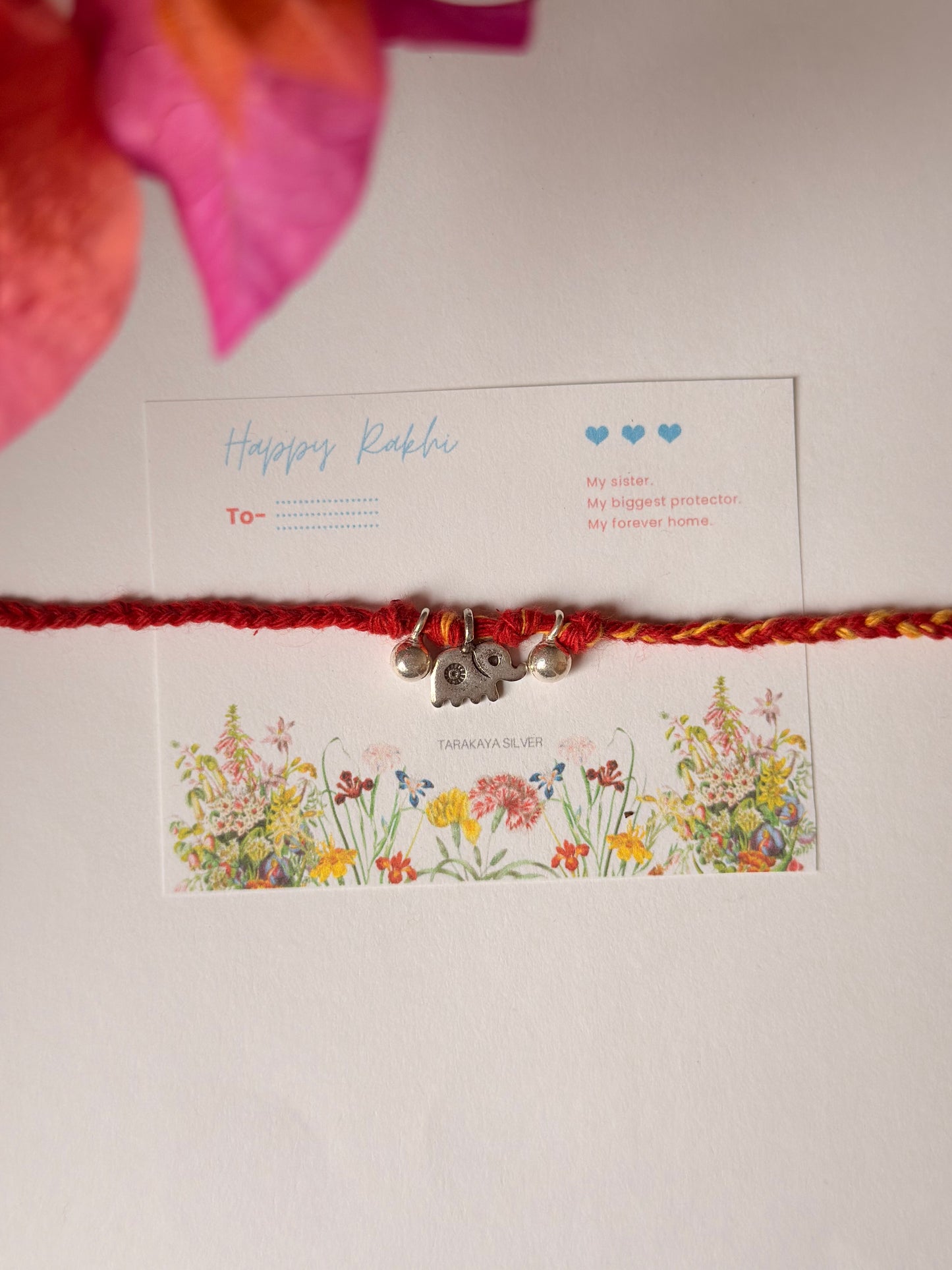 925 Sterling Silver Hill Tribe Hathi charm With Ghungroo / Musical charms - Reusable as Charm  Handcrafted Rakhi