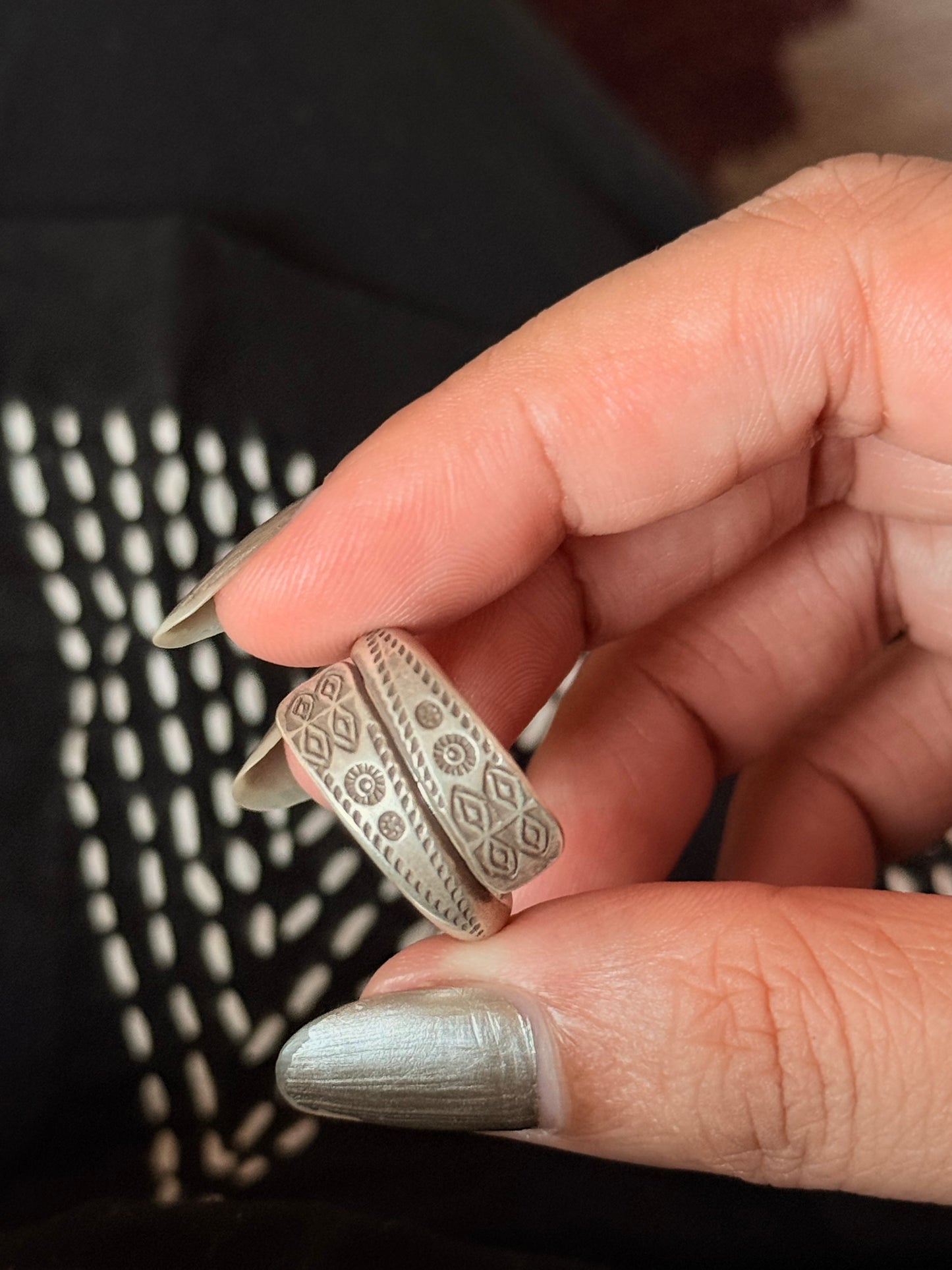 925 Sterling Silver Bohemian Hill Tribe Handcrafted Adjustable Ring