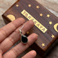925 Sterling Silver Black Onyx Pear Unisex Pendant