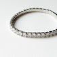 Tennis Elastic Cz 925 Sterling Silver Bracelet  