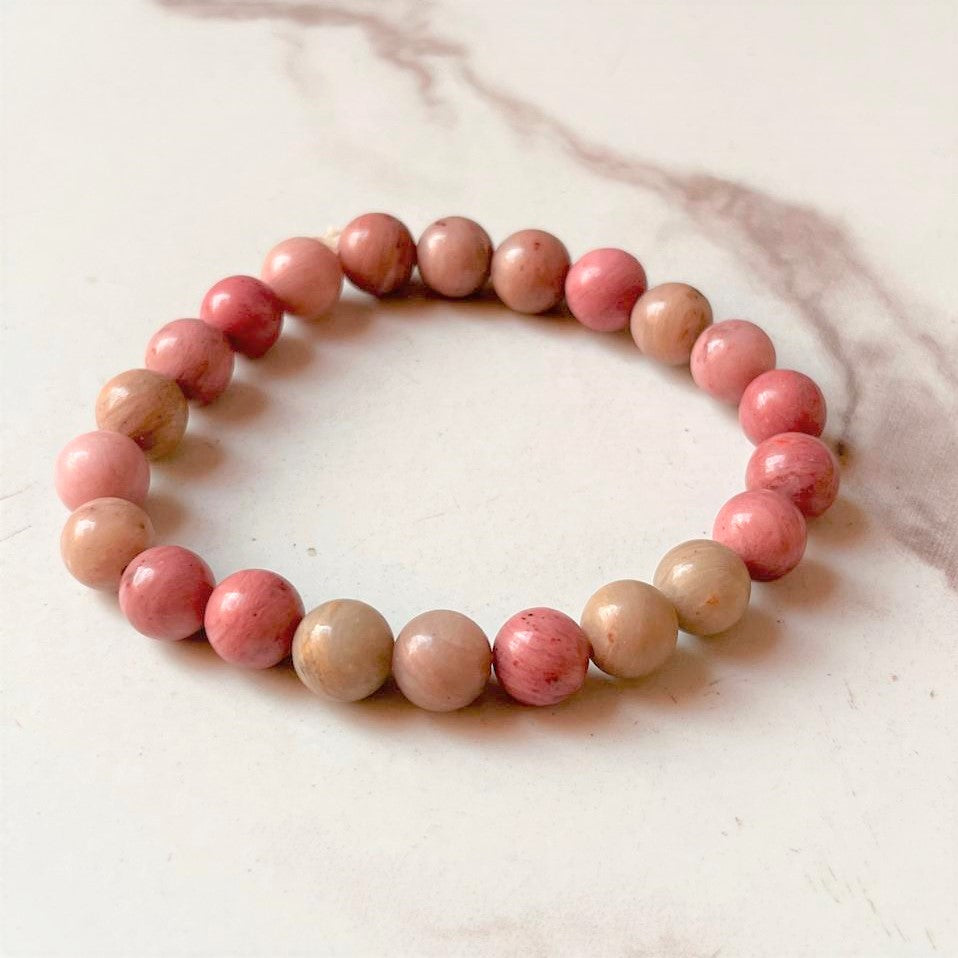 Rhodochrosite Healing Crystal Bracelet 8MM