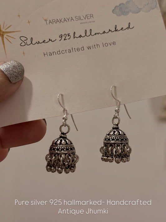 925 Sterling Silver Antique Jhumka